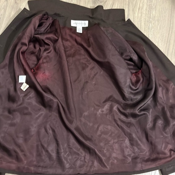 Vtg Jones New York Brown Wool Blazer Made in USA Women’s Size 12 Career Academia - Picture 14 of 15
